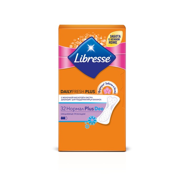 Ежедневные прокладки Libresse Dailyfresh Plus Normal Deo, 32 шт