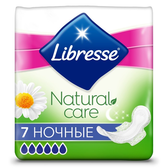 Гигиенические прокладки Libresse Natural Care Maxi Goodnight, 7 шт