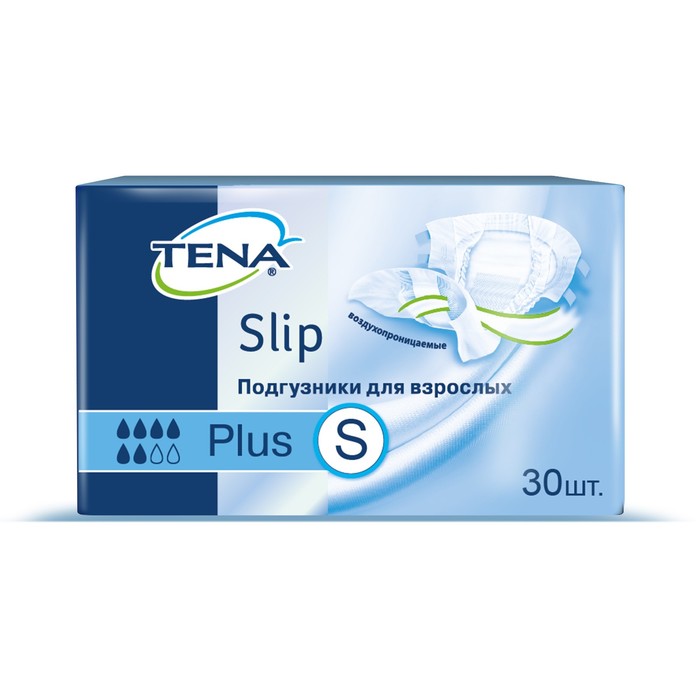 Подгузники для взрослых Tena Slip Plus, размер S (60-80 см), 30 шт