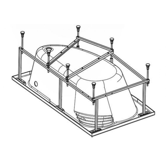 Каркас-опора DOMANI-SPA Style металлическая усиленная 160 R, правый (монтажный набор в комплекте)