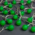 Гирлянда «Нить» 5 м с насадками «Шарики зелёные», IP20, прозрачная нить, 30 LED, свечение зелёное, 8 режимов, 220 В 3590703