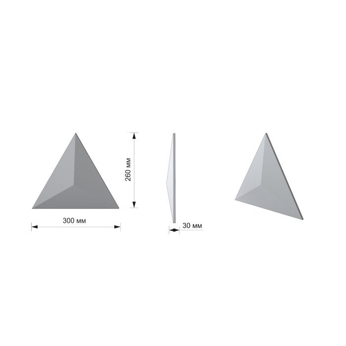 Мозаичная 3D панель Delta  300х260