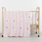 Плед «Барашки» цвет розовый 75×105 см, корал-флис, 230 г/м², 100% пэ