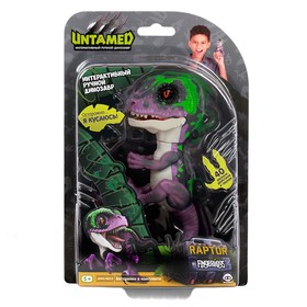 Интерактивная игрушка «Динозавр Рэйзор», тёмно-зелёный с фиолетовым, 12 см