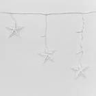 Гирлянда «Бахрома-арка» 2.5 × 1.2 м с насадками «Звёзды», IP20, прозрачная нить, 136 LED, свечение тёплое белое, 8 режимов, 220 В 3612418