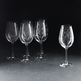 Набор бокалов для вина Bohemia Crystal «Виола. Elements», 450 мл, 6 шт