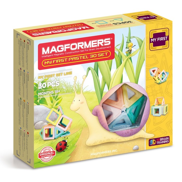 Магнитный конструктор MAGFORMERS My First Pastel Set 30