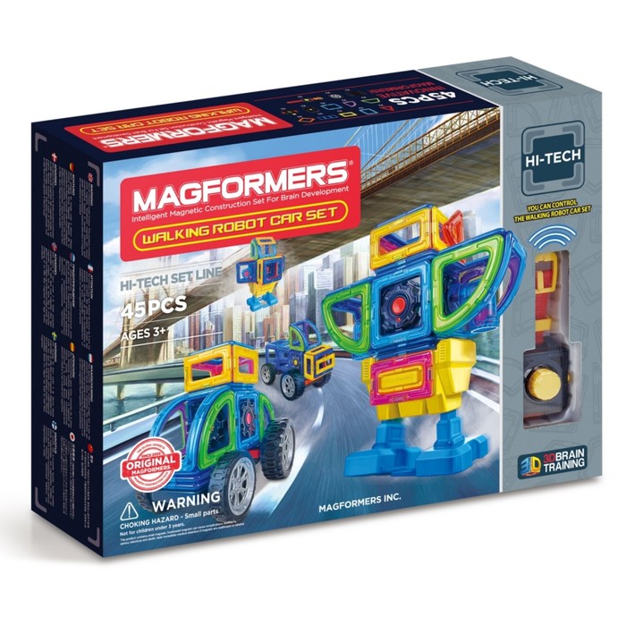 Магнитный конструктор MAGFORMERS Walking Robot Car Set 45