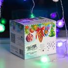 Гирлянда «Бахрома» 1.8 × 0.5 м с насадками «Ёжики», IP20, прозрачная нить, 48 LED, свечение мульти (RG/RB), мигание, 220 В 3556862