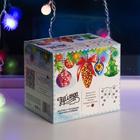 Гирлянда «Бахрома» 1.8 × 0.5 м с насадками «Шарики и ёжики», IP20, прозрачная нить, 48 LED, свечение мульти (RG/RB), мигание, 220 В 3556866