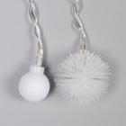 Гирлянда «Бахрома» 1.8 × 0.5 м с насадками «Шарики и ёжики», IP20, прозрачная нить, 48 LED, свечение мульти (RG/RB), мигание, 220 В 3556866