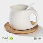 Cup 220 ml Esthete, wooden saucer Cup 220 ml Esthete, wooden saucer