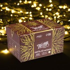 Гирлянда «Нить» 10 м, IP44, УМС, тёмная нить, 100 LED, свечение тёплое белое, 220 В 3584087