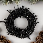 Гирлянда «Нить» 10 м, IP44, УМС, тёмная нить, 100 LED, свечение тёплое белое, мерцание белым, 220 В 3584089
