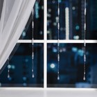 Гирлянда «Занавес» 2.5 × 0.65 м с насадками «Капли», IP20, прозрачная нить, 50 LED, свечение тёплое белое, 8 режимов, 220 В 3612412