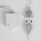 Гирлянда «Занавес» 2.5 × 0.65 м с насадками «Капли», IP20, прозрачная нить, 50 LED, свечение тёплое белое, 8 режимов, 220 В 3612412