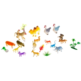 Набор животных «Дикие животные», 16 фигурок с аксессуарами