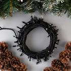 Гирлянда «Нить» 10 м, IP44, тёмная нить, 100 LED, свечение тёплое белое, 8 режимов, 220 В 3584133