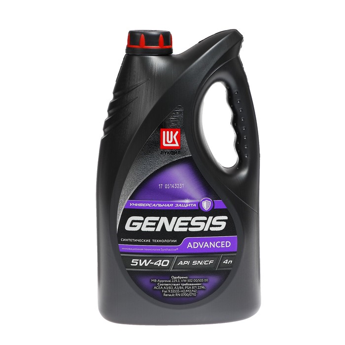 Масло моторное Лукойл Genesis Advanced 5W-40, 4 л