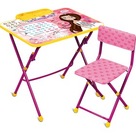 Набор мебели «Познайка. Маленькая принцесса»: стол, мягкий стул, цвета стула МИКС