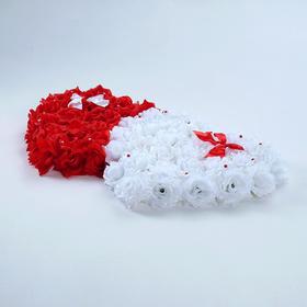 Украшение на авто "Сердца", 52х90х5 см, бело-красное