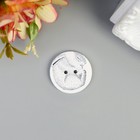 Button decorative wood "Rabbit", 2,5x2, 5 cm packing 20 PCs