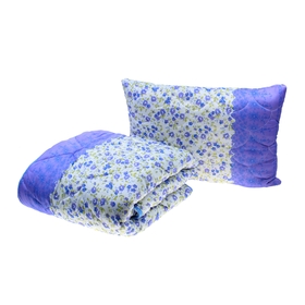 Комплект (одеяло, подушка) «Миродель», размер 145х205 см ( ± 5 см), 50х70 см, цвета МИКС, холлофан, п/э, чехол