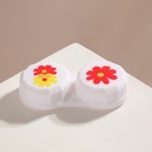 Container for contact lenses "Flowers", white