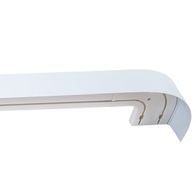 Карниз двухрядный «Ультракомпакт Классик», ширина 360 см, декоративная планка 7 см, цвет белый