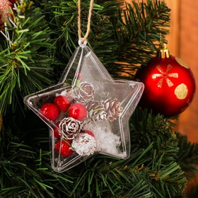 Christmas pendant with natural décor "snow star"