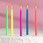 Свечи в торт "Цветное пламя", гиганты, 10,5х0,9см, набор 5 шт - фото 998405