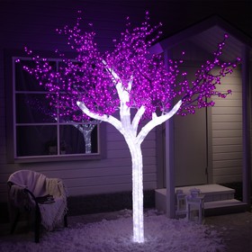Светодиодное дерево «Акриловое» 3 м, 2304 LED, постоянное свечение, 220 В, свечение фиолетовое