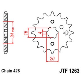 Звезда ведущая JTF1263-14, F1263-14, JT sprockets 4008082
