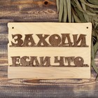 Табличка для бани "Заходи если что", 30х20см Табличка для бани "Заходи если что", 30х20см