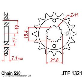 Звезда ведущая JTF1321-12, F1321-12, JT sprockets 4008089