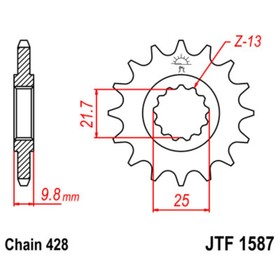 Звезда ведущая JTF1587-19, F1587-19, JT sprockets 4008137