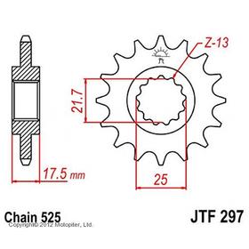 Звезда ведущая JTF297-14, F297-14, JT sprockets 4008181
