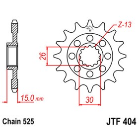 Звезда ведущая JTF404-17, F404-17, JT sprockets 4008199
