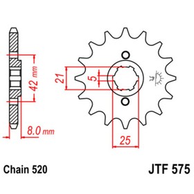 Звезда ведущая JTF575-16, F575-16, JT sprockets 4008228