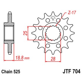 Звезда ведущая JTF704-17, F704-17, JT sprockets 4008231