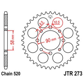 Звезда ведомая JTR273-44, R273-44, JT sprockets 4008248