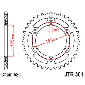 Звезда ведомая JTR301-45, R301-45, JT sprockets 4008249