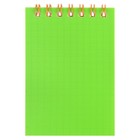 Notepad A7, 60 leaves on the crest "Green", plastic cover