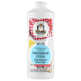 Сода для мытья посуды Рецепты бабушки Агафьи, «Антибактериальная», жидкая, 500 мл