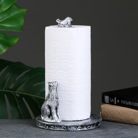Подставка для бумажного полотенца "Кошка с птичкой" 30х16х16см