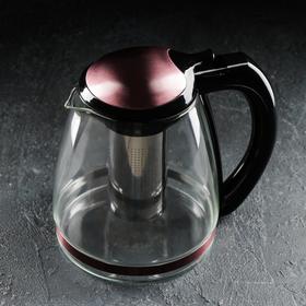 Чайник заварочный «Глянец», с металлическим ситом, 2 л, цвета розовый
