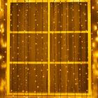 Гирлянда «Занавес» 2 × 6 м, IP44, УМС, тёмная нить, 1440 LED, свечение тёплое белое, 220 В - фото 548086