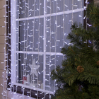 Гирлянда "Занавес" уличная, УМС, 2 х 9 м, каучук, 3W LED(IP65-M)-1800-220V, нить белая, свечение белое Гирлянда "Занавес" уличная, УМС, 2 х 9 м, каучук, 3W LED(IP65-M)-1800-220V, нить белая, свечение белое