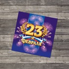 Открытка-мини «С 23 февраля», салют, 7 × 7 см Открытка-мини «С 23 февраля», салют, 7 × 7 см