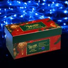 Гирлянда «Нить» 20 м, IP44, белая нить, 200 LED, свечение синее, 8 режимов, 220 В 3584146